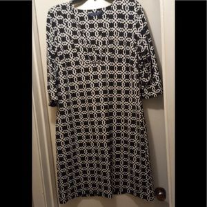 Katherine Way black 3/4 sleeve dress